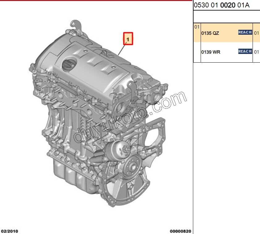 MOTOR KOMPLE 1.4VTI 95HP 100HP BLOK