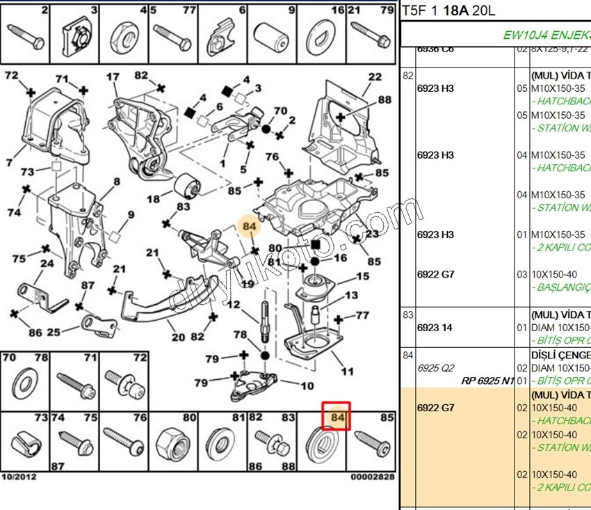 SOMUN CIVATA SANZUMAN TAKOZ P307 C41