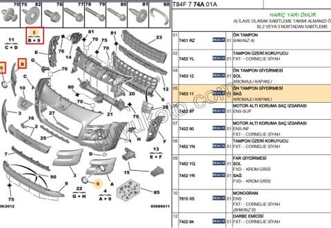 CERCEVE ON TAMPON SIS R P30081 KROM+