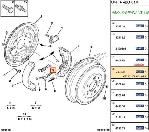 Fren Ayar Cırcırı Arka Sağ/Sol 14Q BXR2