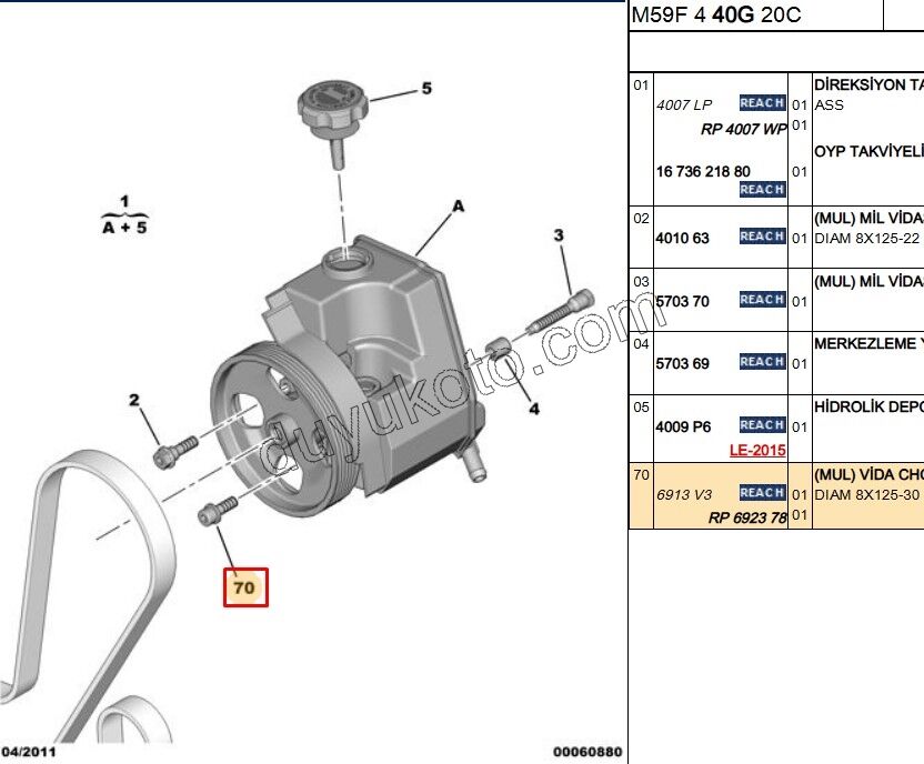 CIVATA EGZOZ MAN.DIREK POMPA 8X125-30