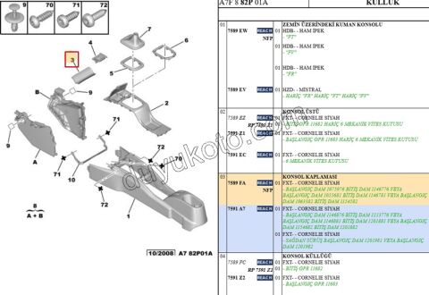 PEUGEOT 207 KÜL TABLASI KAPAĞI ÖN