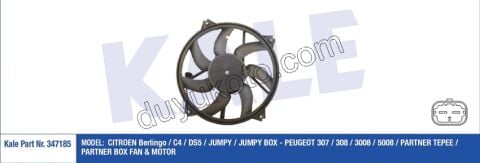 Fan Motoru PRT3 P3072 P30081 P50081 1.6HDİ Euro4