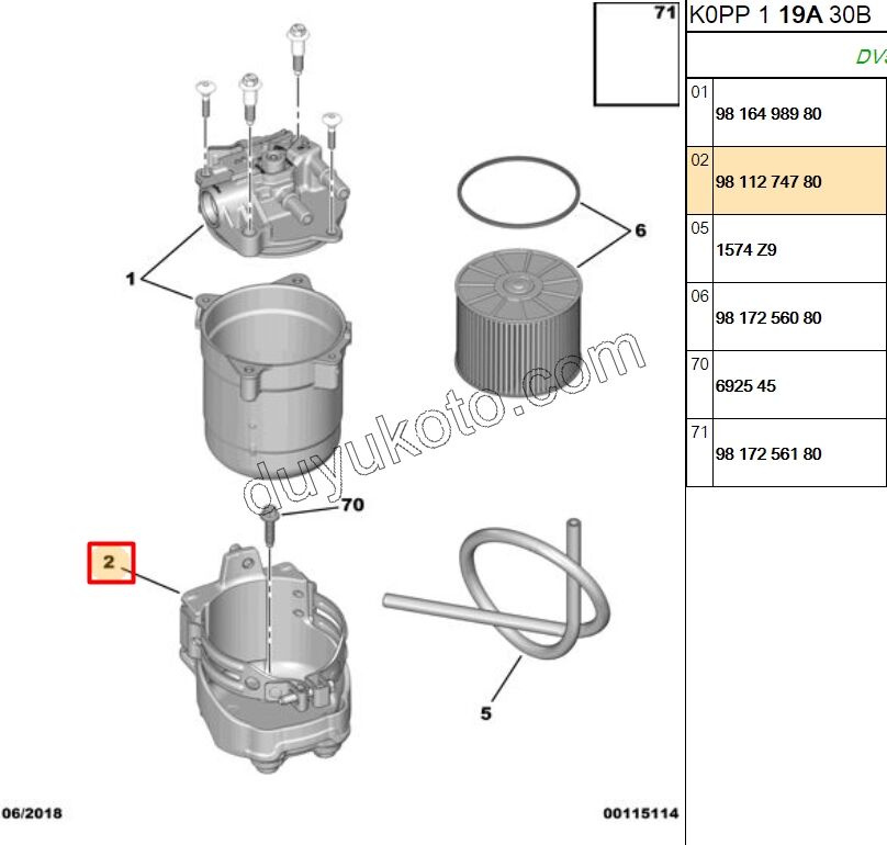 TAS HAZNE MAZOT FILTRE ALT EXP4 1.5HDİ Euro6 KOMP
