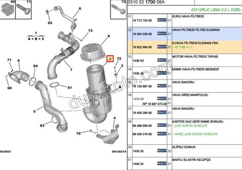 Hava Filtresi BXR3 DCT3