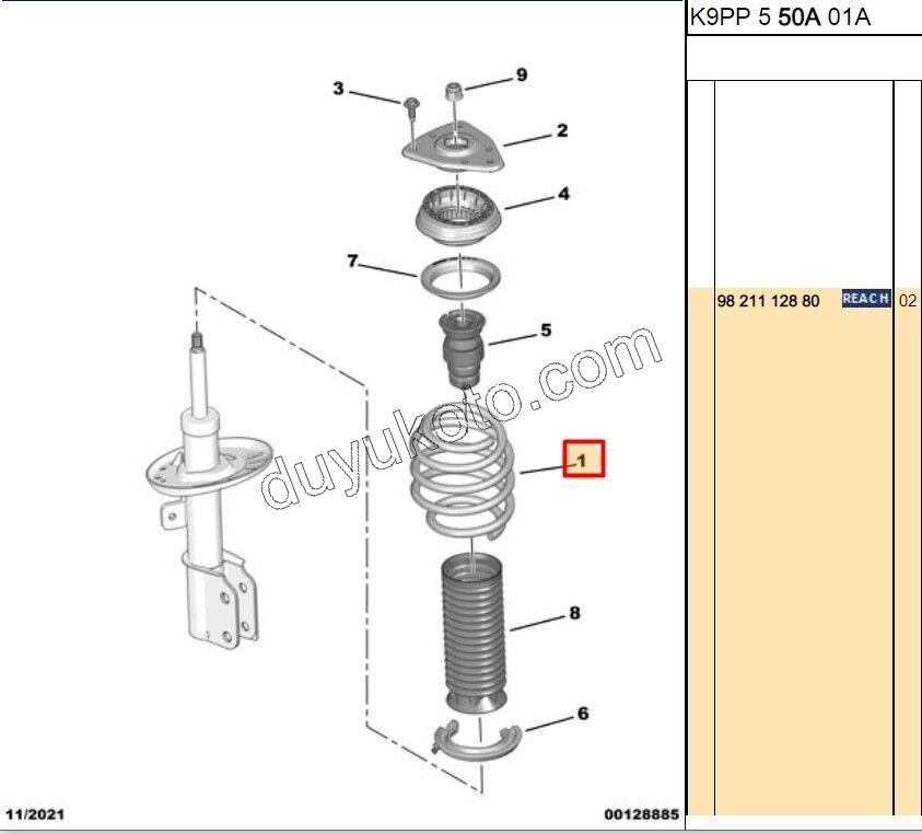 2019> Partner Rifter Berlingo Combo Doblo Proace City Ön Helezon