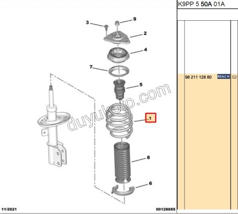 2019> Partner Rifter Berlingo Combo Doblo Proace City Ön Helezon