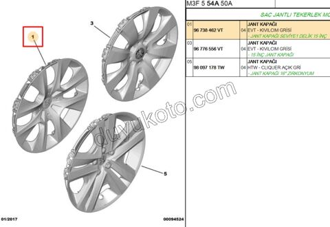 Jant Kapağı 15INC P301 P2081 BORE