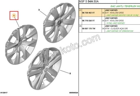 Jant Kapağı 15INC P301 P2081 BORE
