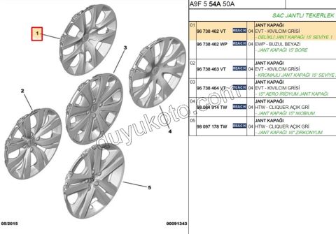 Jant Kapağı 15INC P301 P2081 BORE