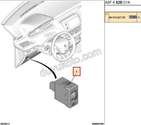 Far Yükseklik Ayarı Anahtarı P2081