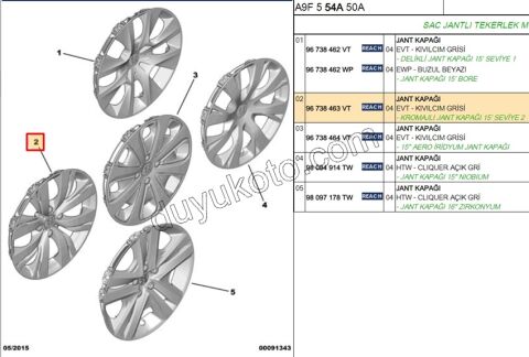 Jant Kapağı 15INC P2081
