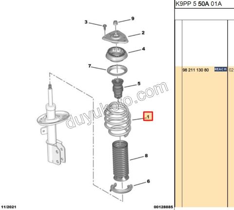 2019> Partner Rifter Berlingo Combo Doblo Proace City Ön Helezon
