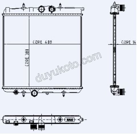 Motor Su Radyatörü P206 Klimasız 1.4L 75HP