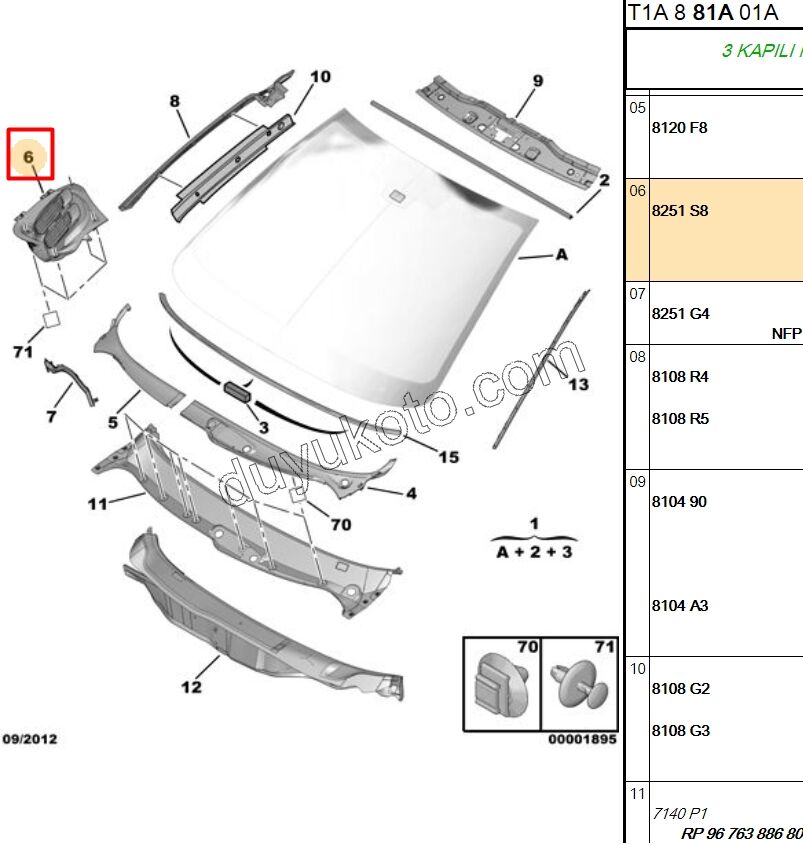 HAVALANDIRMA IZGARA MOTOR KAPUT P206