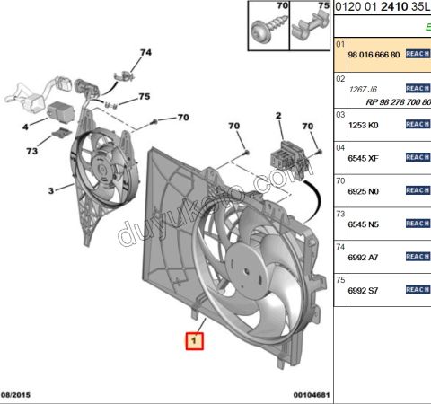 Fan Motoru EP P207 P2081 P20081