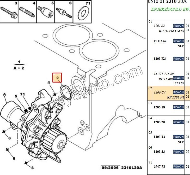 Devirdaim Contası (Oringi)   EW10J4 EW10A