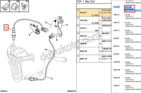 LAMBDA SENSOR UST ET3J4 40CM