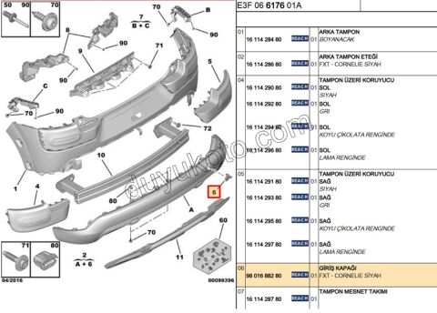 KAPAK CEKI DEMIR ARKA TAMPON C4 CCT