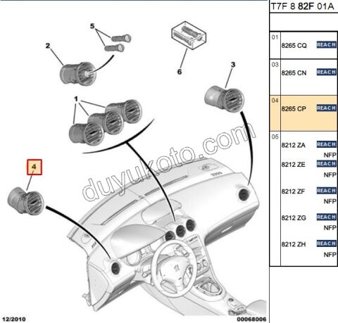 Kalorifer Hava Izgarası Sol (Sürücü) Tarafı P3081 P30081 P50081