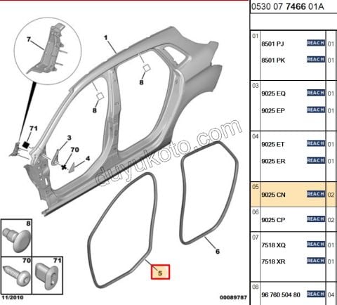 Ön Kapı Fitili Sağ/Sol C42
