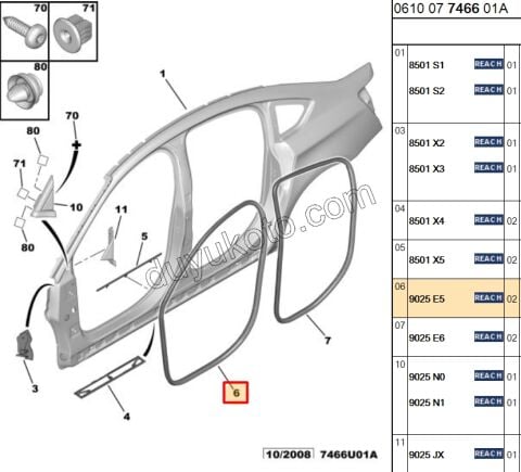 Ön Kapı Fitili Sağ/Sol C53