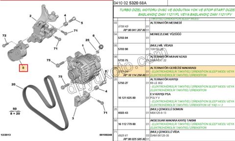 KUTUK RULMAN ALTER 1.6HDİ Euro4