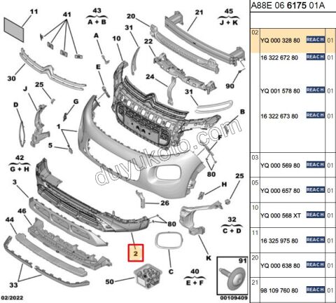 Ön Tampon Alt IZGARA DEFLEKTOR C3AIR