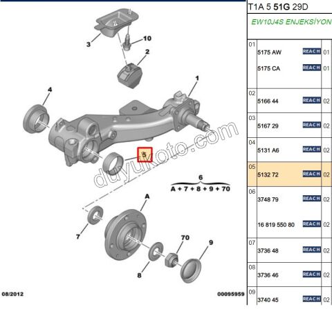 TEK RULMAN TORSIYON P206