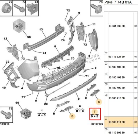 EGZOZ UCU TK R/L KROM+ P5082 P30082 P50082