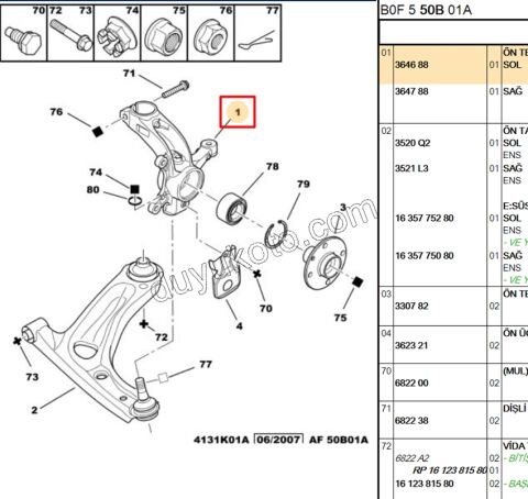 Ön Sol Aks Taşıyıcısı    C1