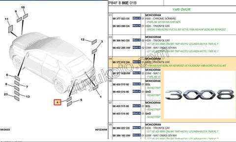 YAZI BAGAJ 3008 P3008