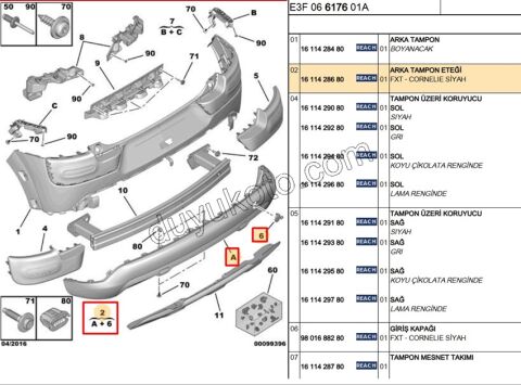 KAPAK ARKA TAMPON ALT C4 CCT