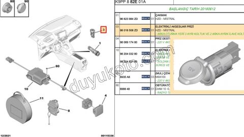 PRIZ CAKMAK PRT4 KAPAKLI 12V