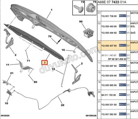 Motor Kaputu İzolatörü (Keçesi) C3AIR