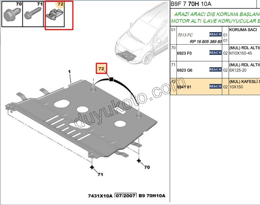 SOMUN SACLI KARTER MUHAFAZA ICIN 10X150