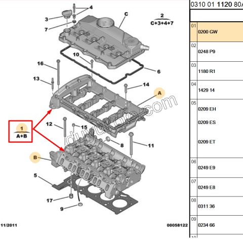 Silindir Kapağı BXR3 2.2 EURO4