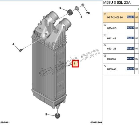 RADYATOR TURBO PRT2 1.6HDİ Euro4