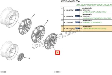 Jant Kapağı 16 INC JY4