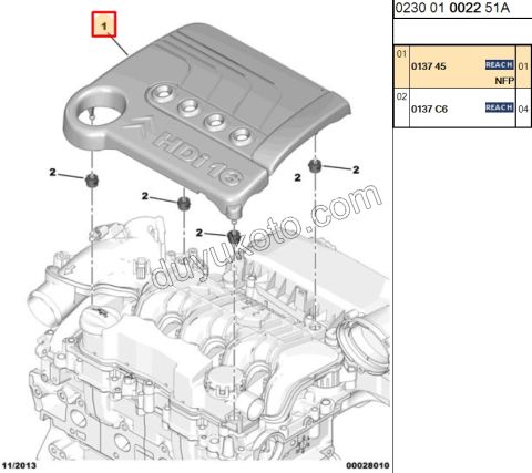 KAPAK KULBUTOR UST KAPLAMA C31 DV4TED4