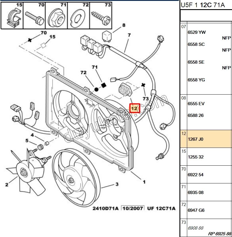 Fan Motoru Rezistansı BXR2 PRT 1.9D, 98/03
