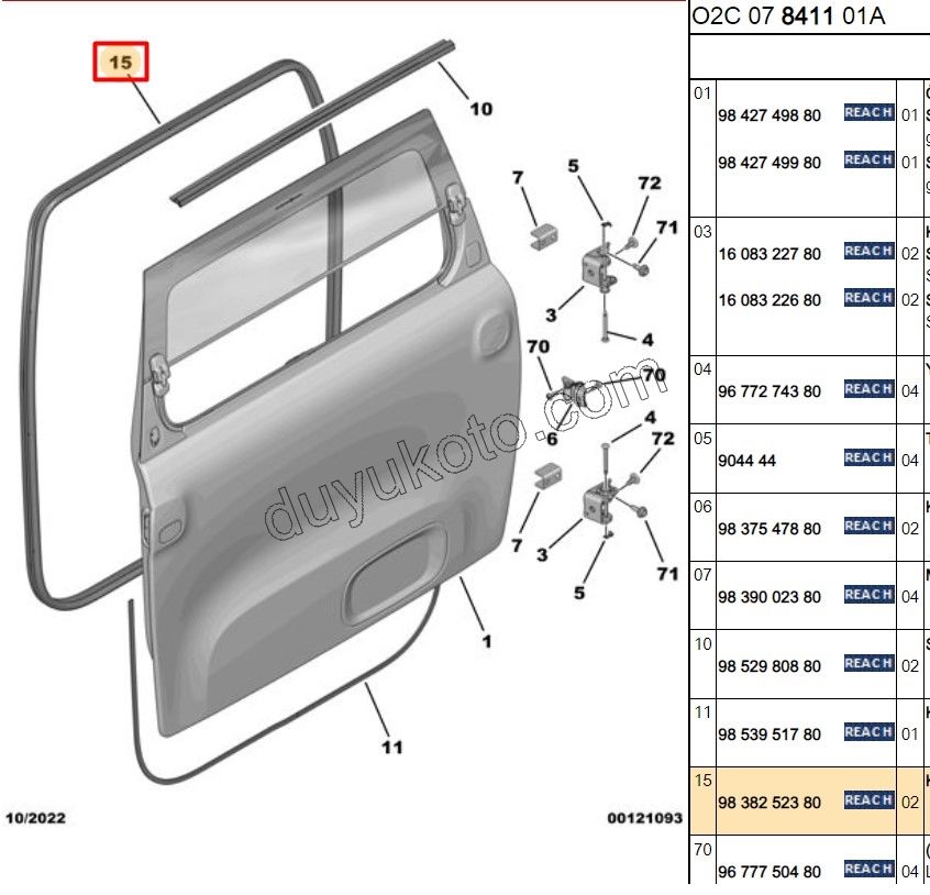 Kapı Fitili Sağ/Sol AMI