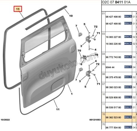Kapı Fitili Sağ/Sol AMI