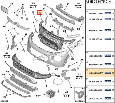 ISKELET ON TAMPON UST ICI + PANJUR C3AIR