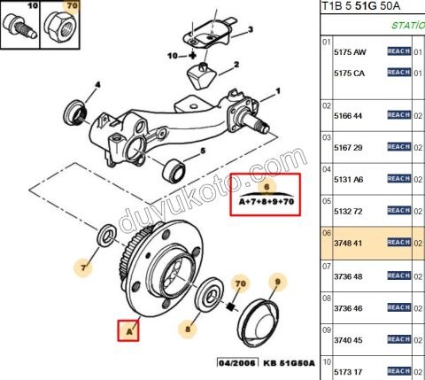 Arka Teker Rulmanı (Poryalı) EM P206 ABS+ (TIRTIR)
