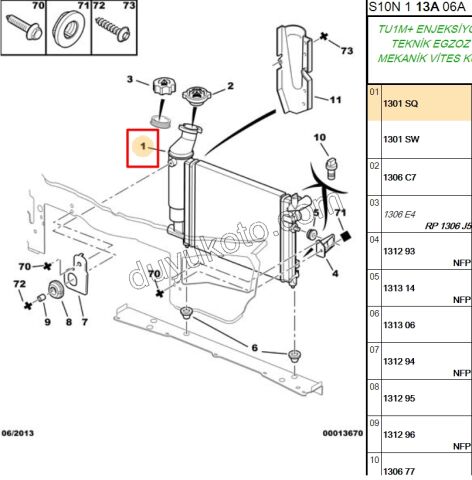 Motor Su Radyatörü (Depolu) P106 Klimasız 39CM