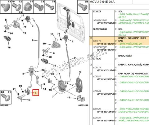 KILIT BAGAJ KAPAK ALT R PBP 2P
