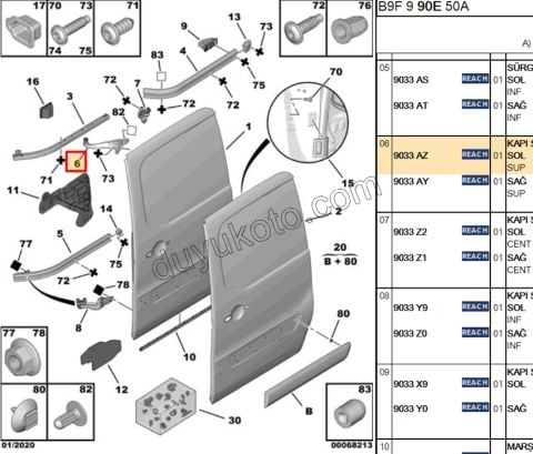 MAKARA SURGULU KAPI UST L PRT3