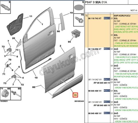 CITA SUS KAPI ON L P30082 P50082 KROM YOK