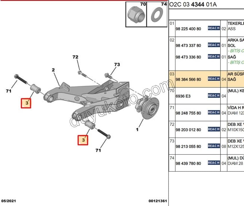 Arka Salıncak Burcu X 4AD AMI
